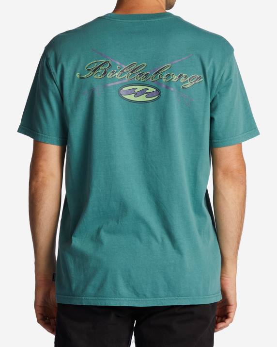 Men Teal Billabong Crossboards T-Shirt 80P8644