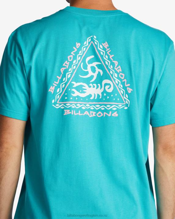 Men Teal Billabong Tall Tale T-Shirt 80P8607