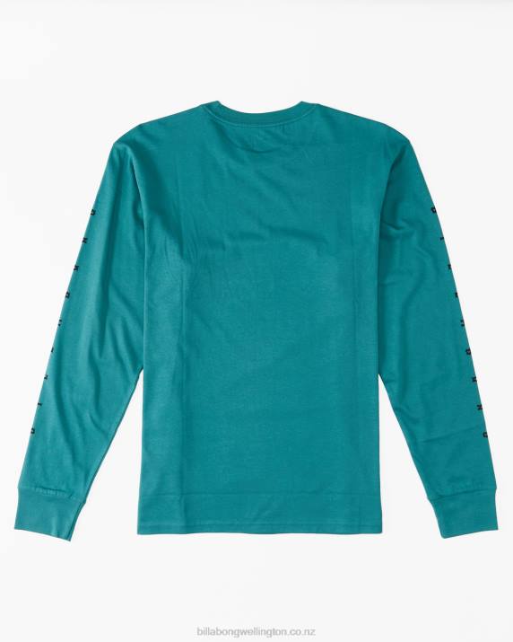 Men Teal Billabong Unity Long Sleeve T-Shirt 80P8659