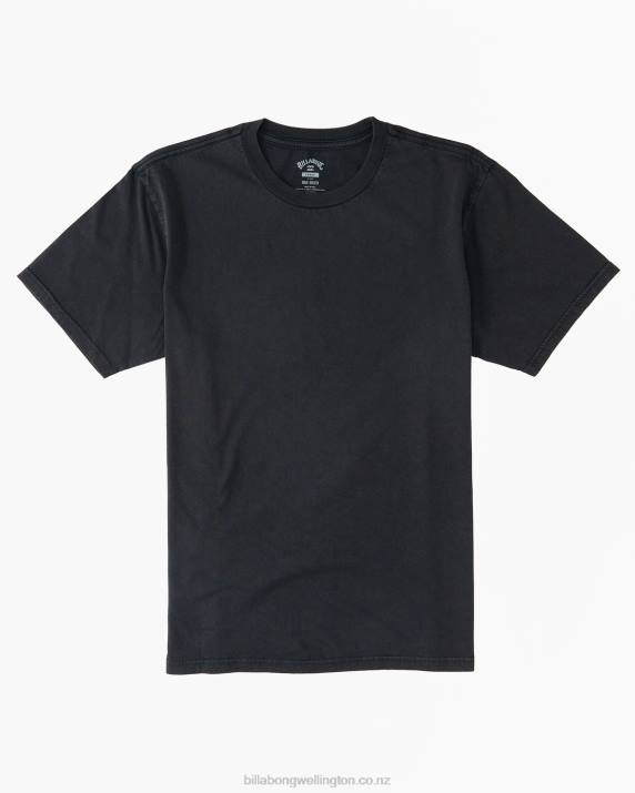 Men Washed Black Billabong Essential Wash T-Shirt 80P8415