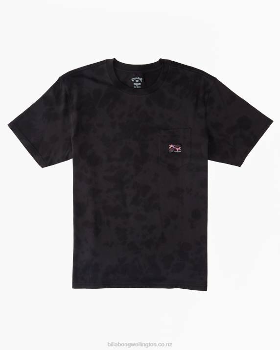 Men Washed Black Billabong Pocket Wash T-Shirt 80P8549