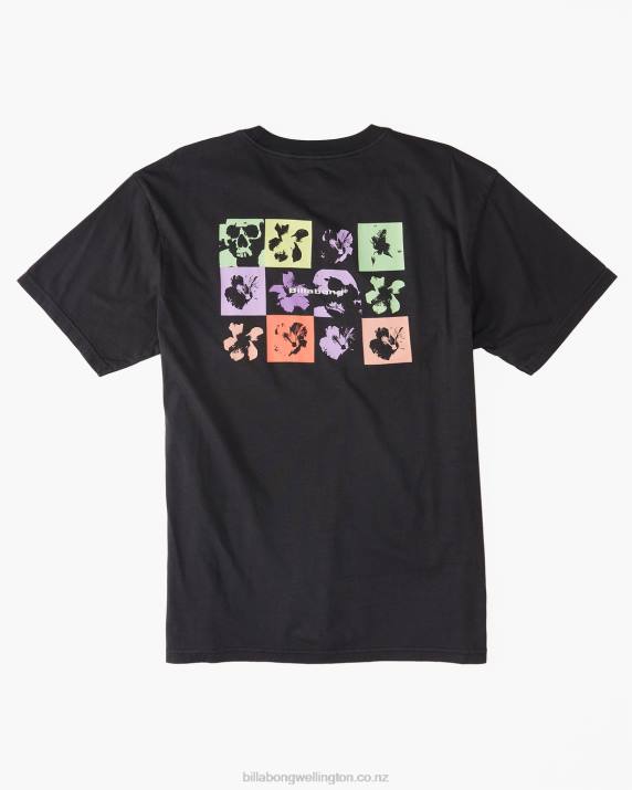 Men Washed Black Billabong Reflections T-Shirt 80P8389