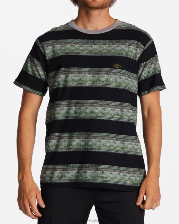 Men Washed Black Billabong Reno T-Shirt 80P8605