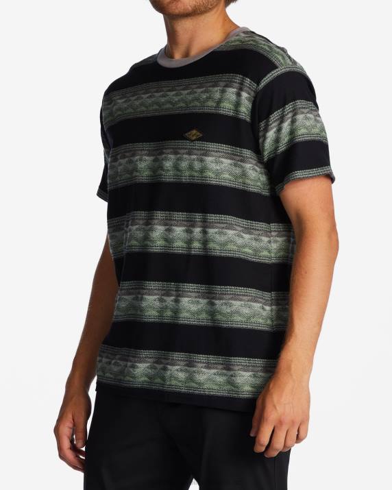 Men Washed Black Billabong Reno T-Shirt 80P8605