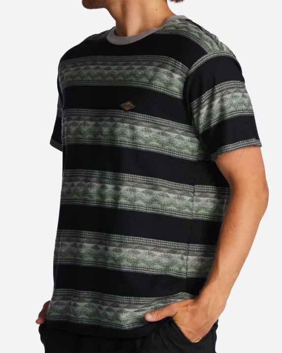 Men Washed Black Billabong Reno T-Shirt 80P8605