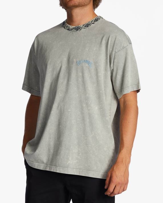 Men Washed Blue Billabong Felix T-Shirt 80P8669