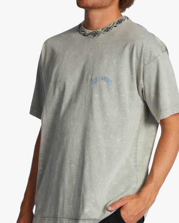Men Washed Blue Billabong Felix T-Shirt 80P8669