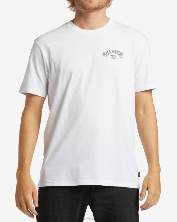Men White Billabong Arch Fill T-Shirt 80P8339