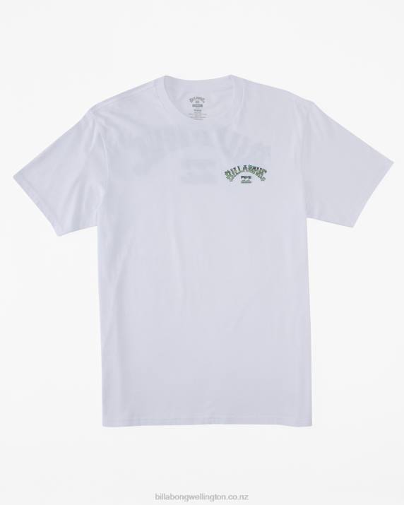 Men White Billabong Arch Fill T-Shirt 80P8339