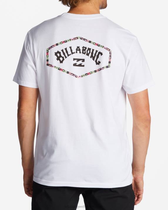 Men White Billabong Exit Arch T-Shirt 80P8542