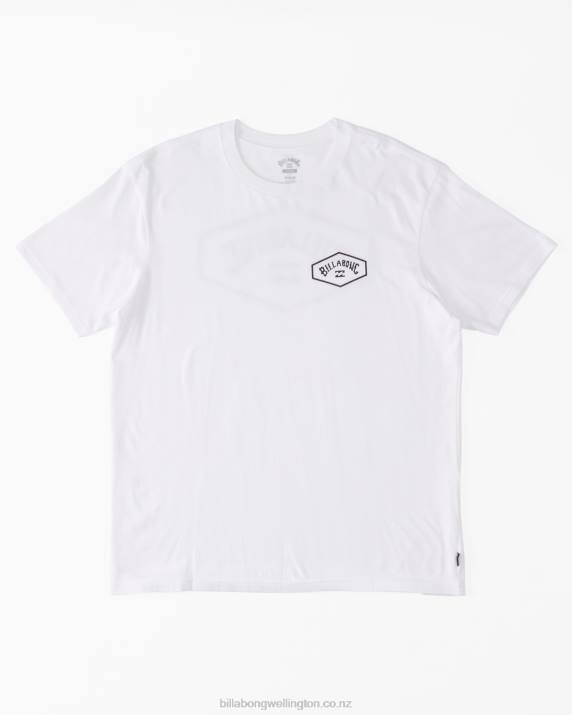 Men White Billabong Exit Arch T-Shirt 80P8542