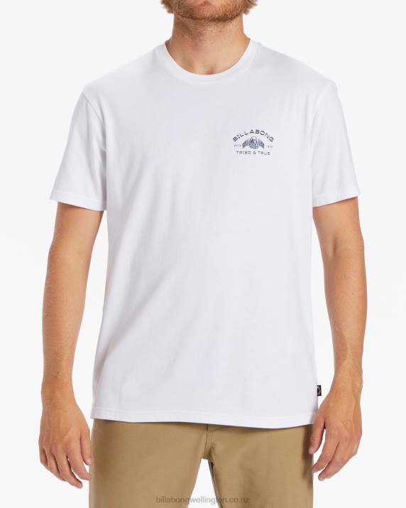 Men White Billabong One Nation T-Shirt 80P8363