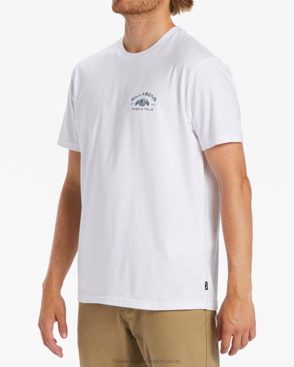 Men White Billabong One Nation T-Shirt 80P8363