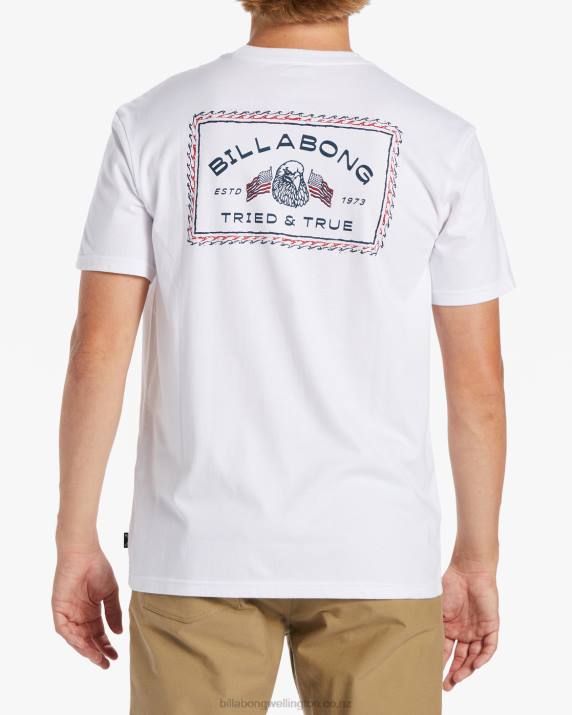 Men White Billabong One Nation T-Shirt 80P8363