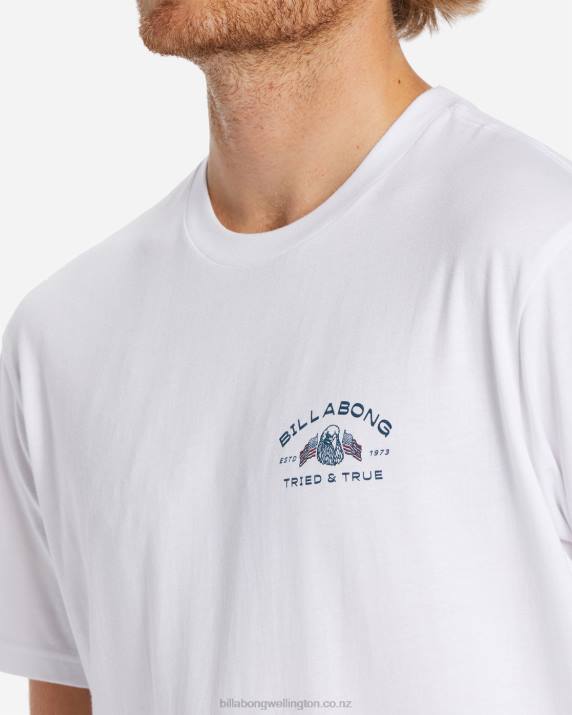 Men White Billabong One Nation T-Shirt 80P8363