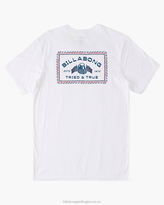 Men White Billabong One Nation T-Shirt 80P8363