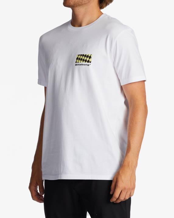 Men White Billabong Segment T-Shirt 80P8427