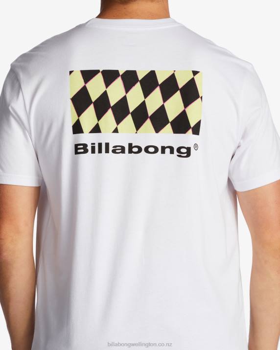 Men White Billabong Segment T-Shirt 80P8427