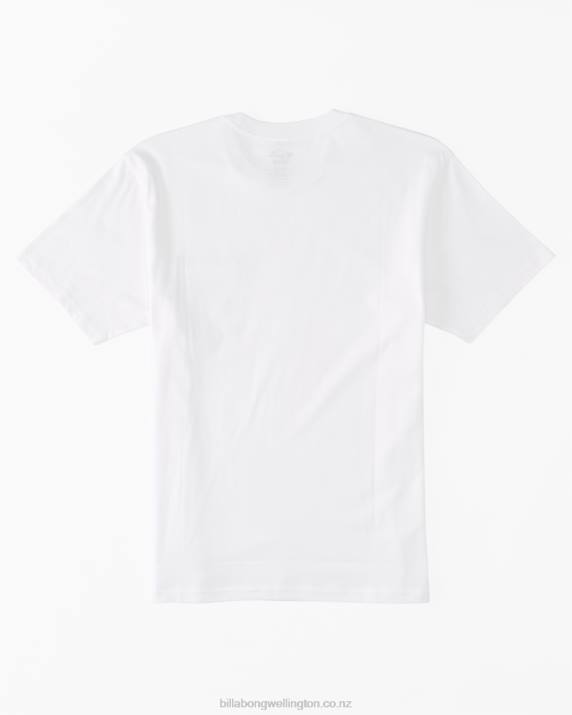 Men White Billabong Team Pocket T-Shirt 80P8560