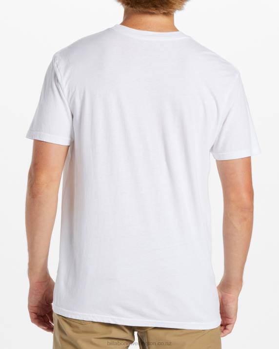 Men White Billabong Transport Short Sleeve T-Shirt 80P8532