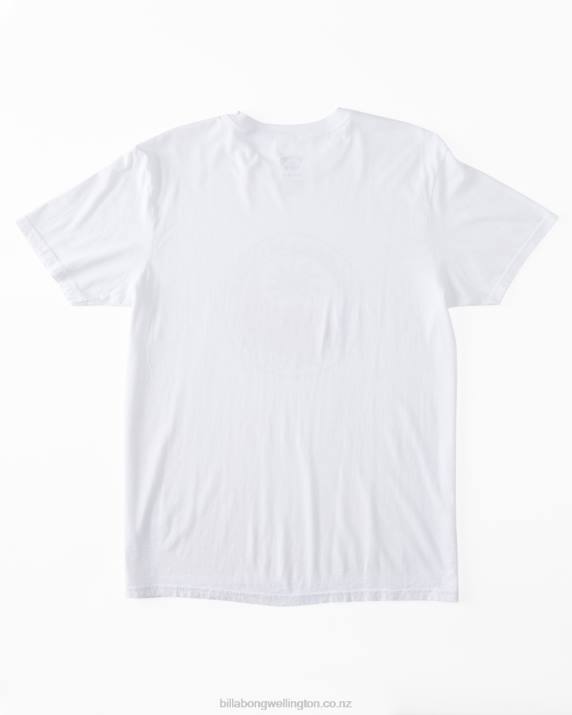 Men White Billabong Transport Short Sleeve T-Shirt 80P8532