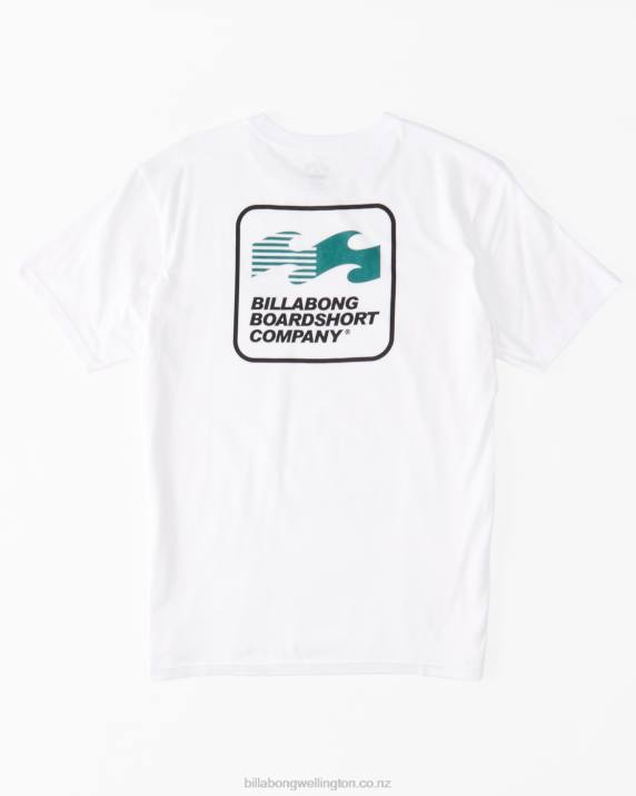 Men White Billabong Walled T-Shirt 80P8359