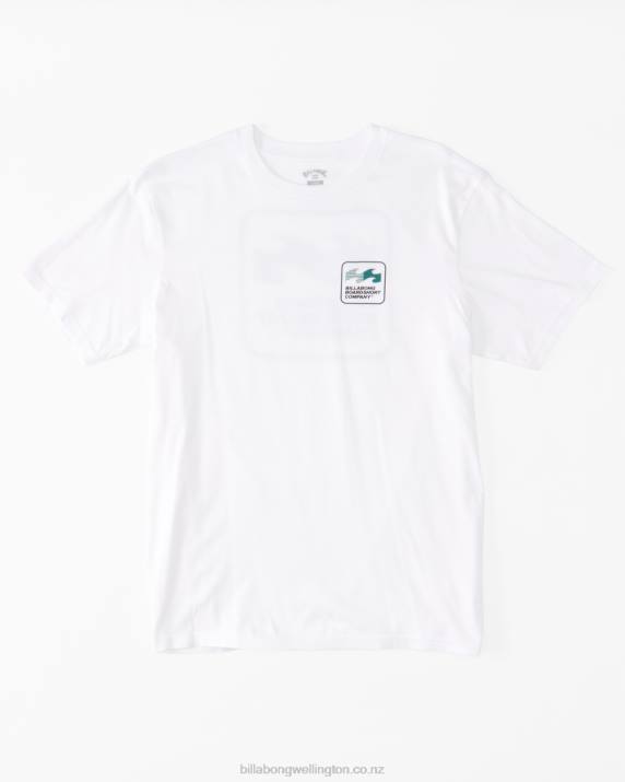 Men White Billabong Walled T-Shirt 80P8359