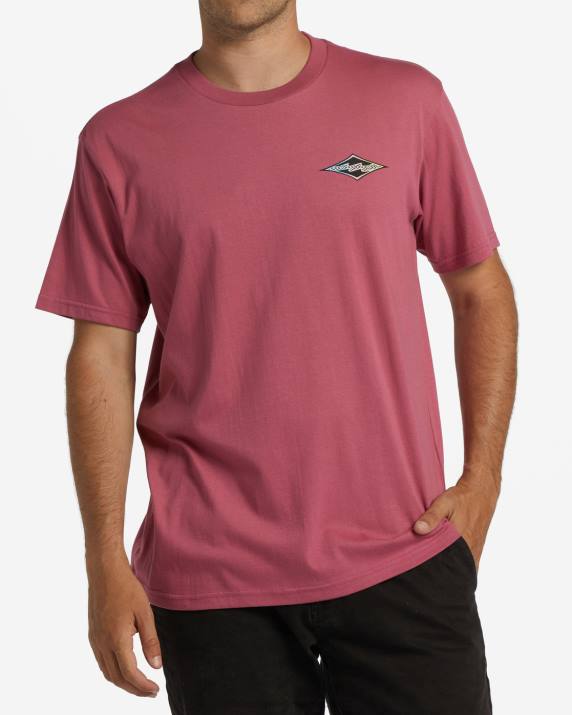 Men Wild Berry Billabong Crayon Wave T-Shirt 80P8334