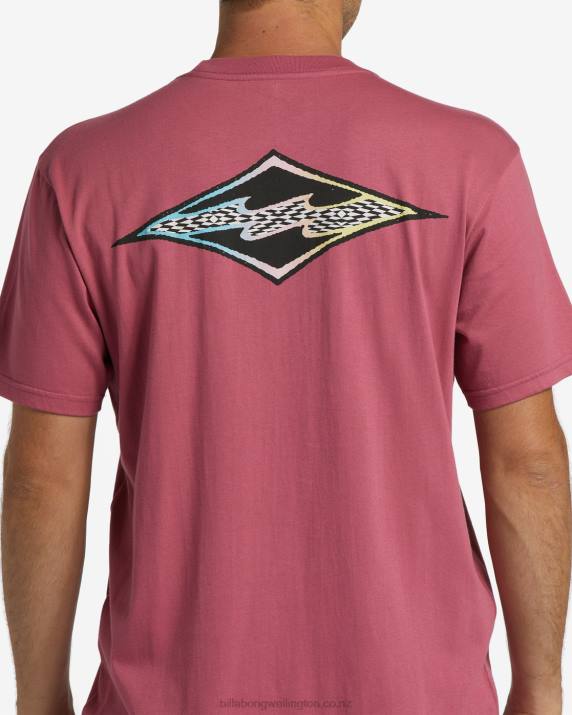 Men Wild Berry Billabong Crayon Wave T-Shirt 80P8334