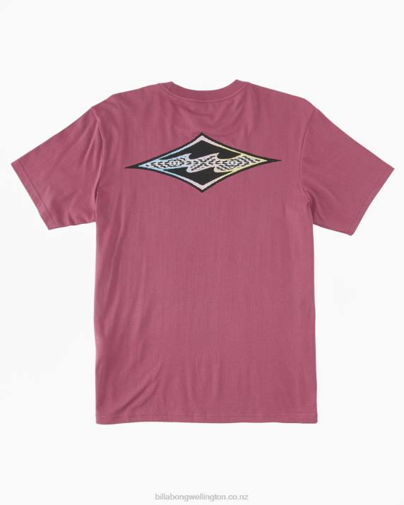 Men Wild Berry Billabong Crayon Wave T-Shirt 80P8334