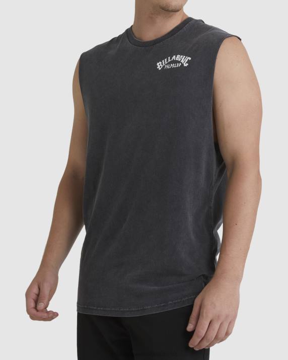 Men Black Billabong Pilpeled Face Muscle Tee 80P8335