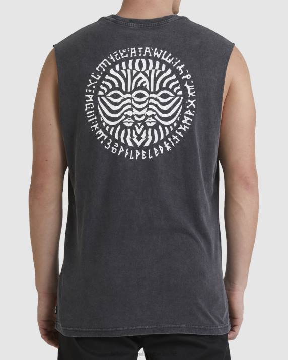 Men Black Billabong Pilpeled Face Muscle Tee 80P8335