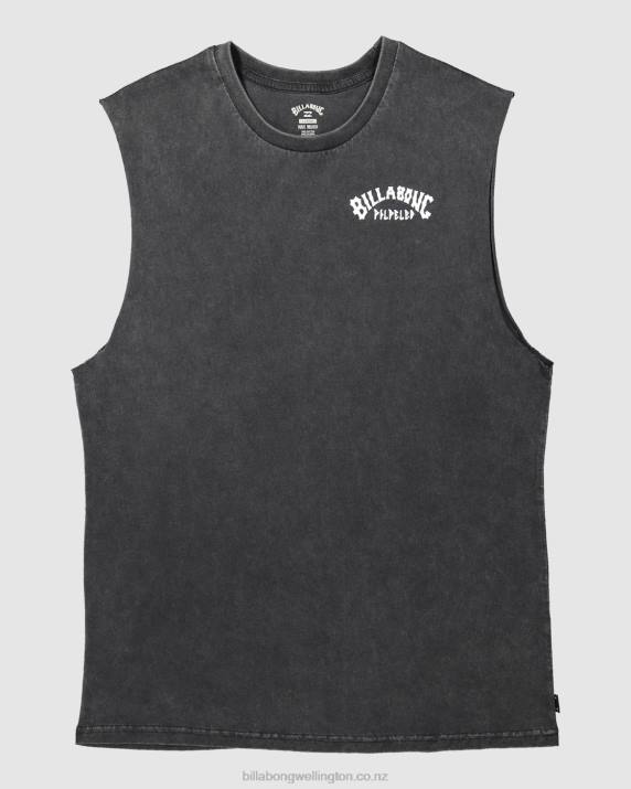 Men Black Billabong Pilpeled Face Muscle Tee 80P8335