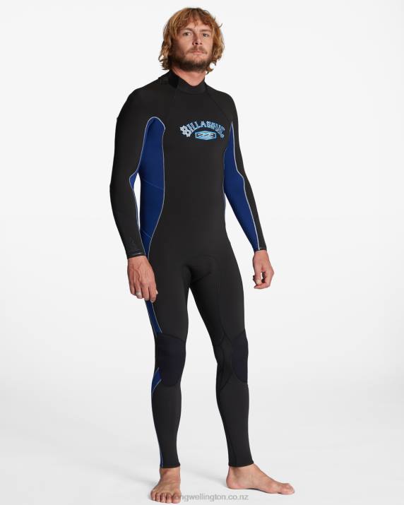 Men Dark Royal Billabong 3/2mm Absolute Back Zip Wetsuit 80P8908