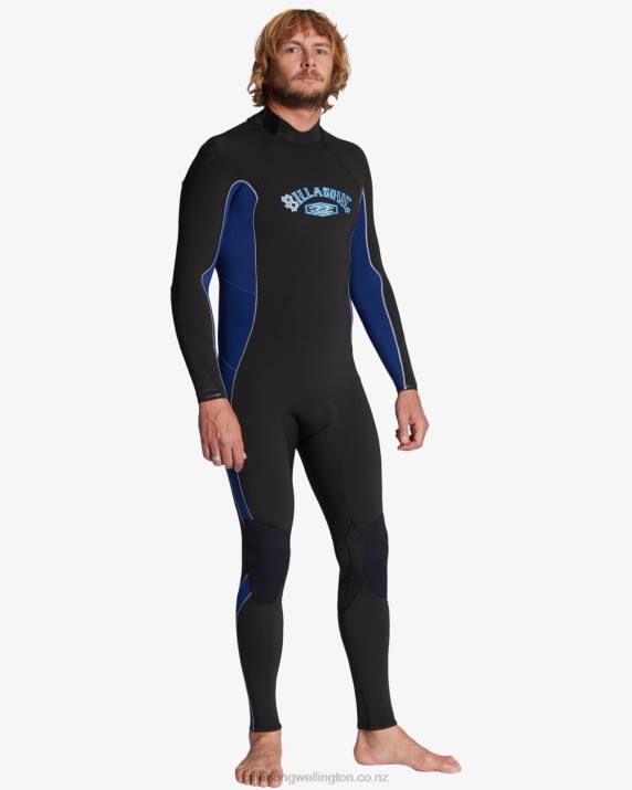 Men Dark Royal Billabong 3/2mm Absolute Back Zip Wetsuit 80P8908