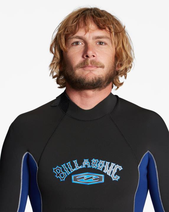 Men Dark Royal Billabong 3/2mm Absolute Back Zip Wetsuit 80P8908