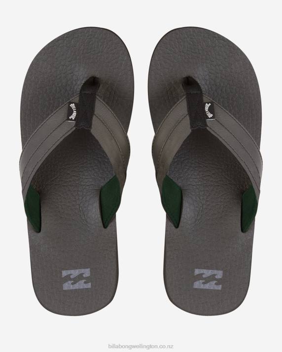 Men Black Billabong All Day Impact Cush Sandals 80P8706
