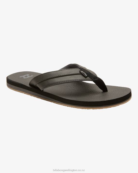 Men Black Billabong All Day Impact Cush Sandals 80P8706