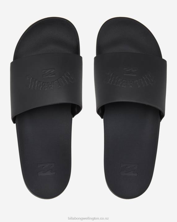 Men Black Billabong Cush Slide Sandals 80P8825