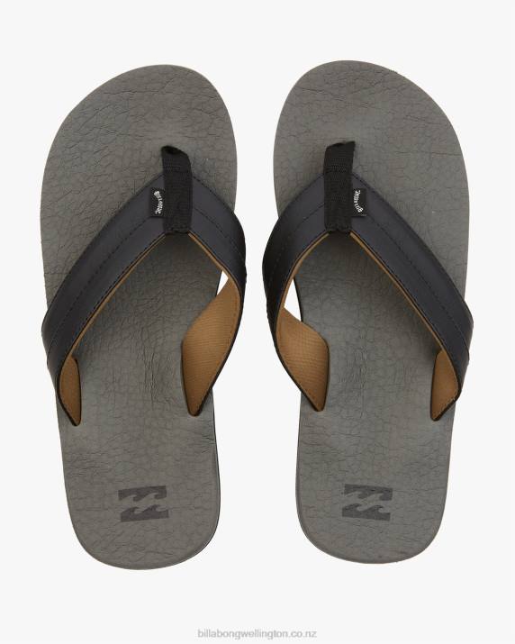 Men Charcoal Billabong All Day Impact Cush Sandals 80P8725
