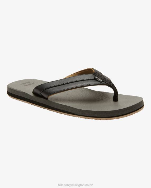 Men Charcoal Billabong All Day Impact Cush Sandals 80P8725