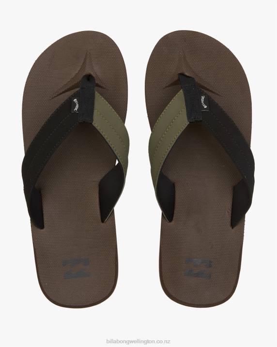 Men Chocolate Billabong All Day Impact Slip-On Sandals 80P8759