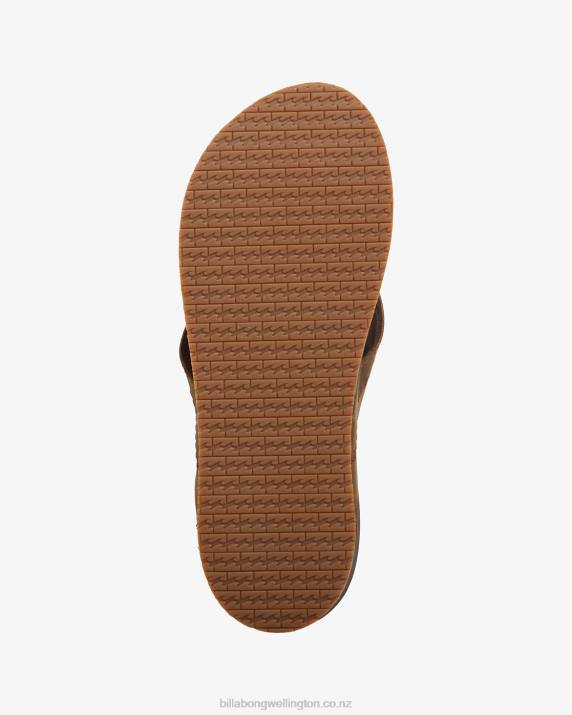 Men Dark Chocolate Billabong Brunswick Thong Sandals 80P8828