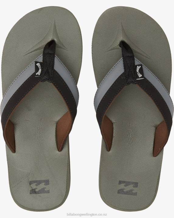 Men Military Billabong All Day Impact Slip-On Sandals 80P8747
