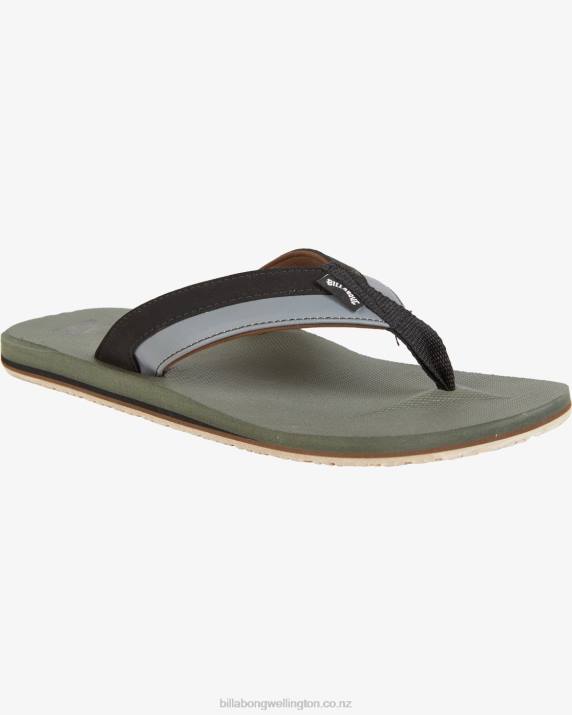 Men Military Billabong All Day Impact Slip-On Sandals 80P8747