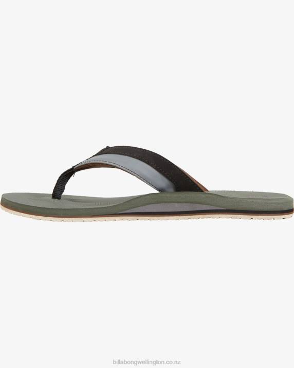 Men Military Billabong All Day Impact Slip-On Sandals 80P8747
