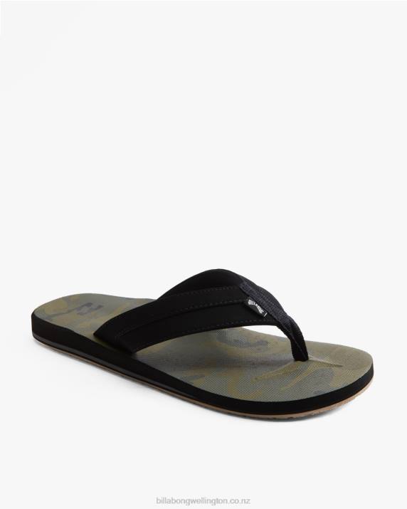 Men Military Camo Billabong All Day Impact Print Slip-On Sandals 80P8764