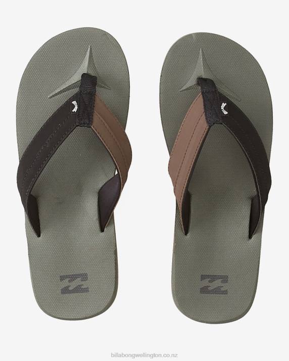 Men Olive Billabong All Day Impact Slip-On Sandals 80P8732