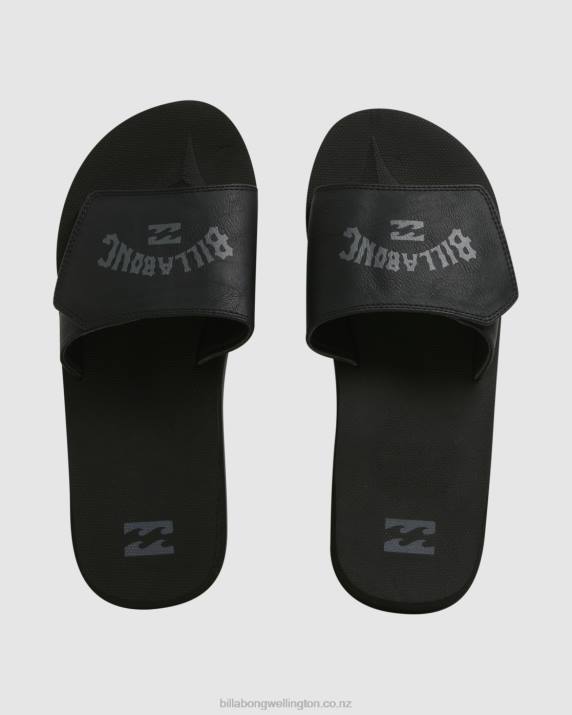 Men Stealth Billabong All Day Impact Print Slide Sandals 80P8745