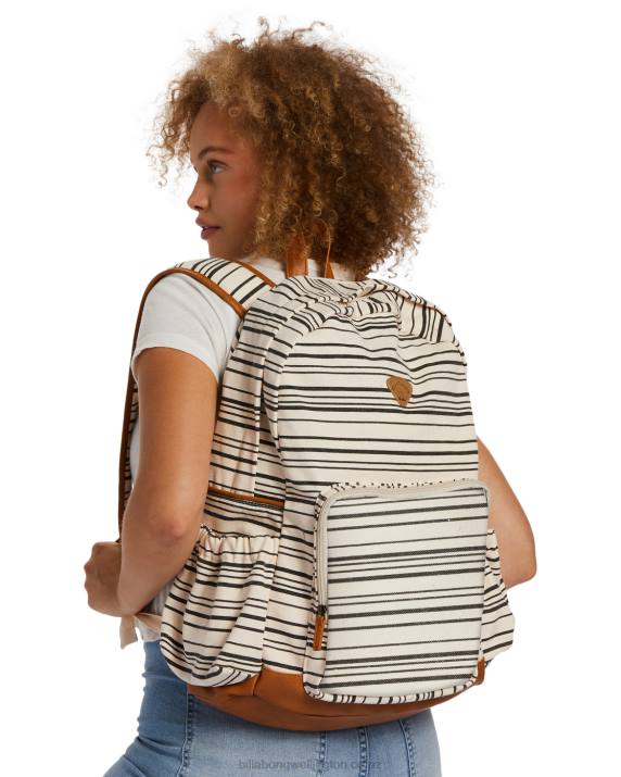 Women Black Pebble Billabong Home Abroad Canvas Backpack 80P82427